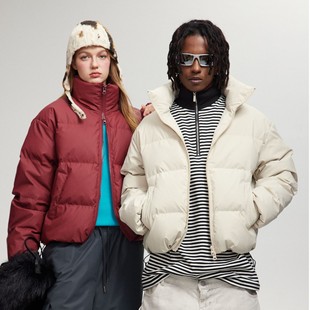 光板90白鸭绒短款设计羽绒服冬季2025新款剪刀羽绒服鹅绒宽松冬装