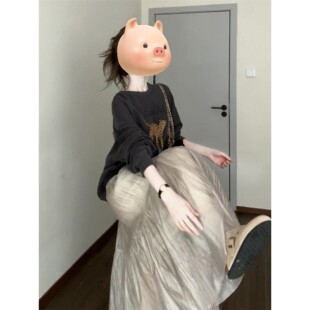 卫衣珠光长裙套装 法式 2025新款 早秋季 慵懒松弛感穿搭连衣裙子女装