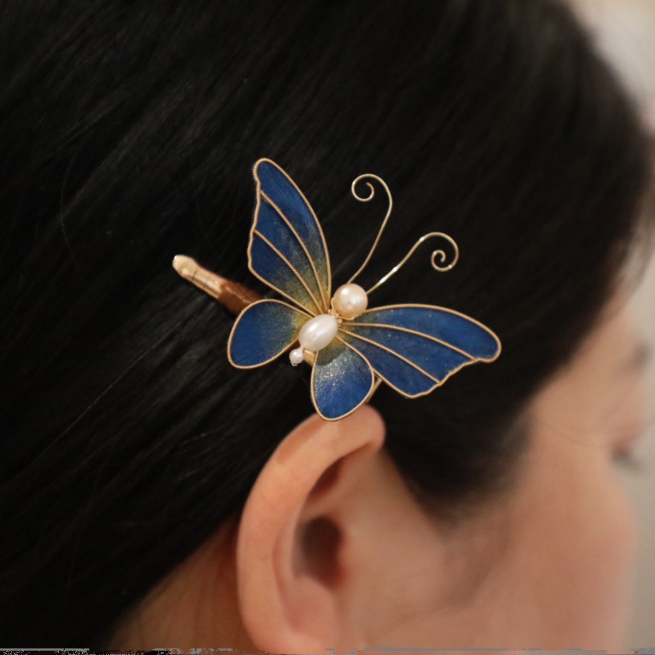 苏州非遗手工绒花发夹蚕丝线送妈妈老师毕业季礼物汉服旗袍配饰