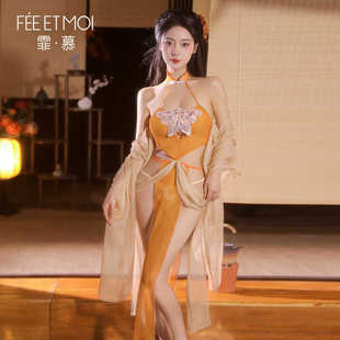 梦回大唐蝴蝶饰胸令妃装情调内衣性感肚兜古风套装薄纱大唐蝴蝶令