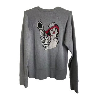 beauty:beast 99aw dusty gray Sweatshirt 花灰圆领卫衣