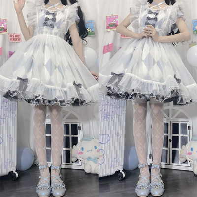 原创过膝丝袜lolita甜美白丝人偶