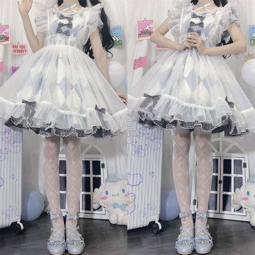 原创过膝丝袜lolita甜美白丝人偶