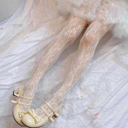 谁家的小鹿玉兰提花连裤袜