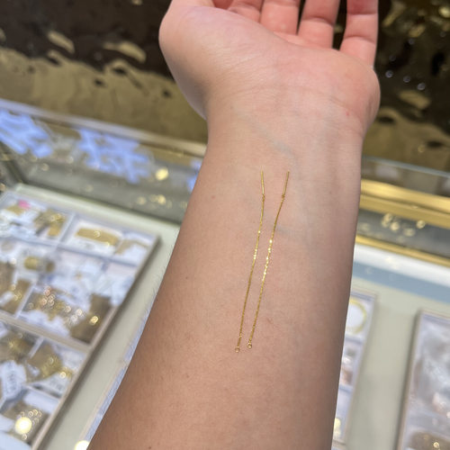 18K耳线肖邦耳线Au750直针耳线多样性发货发一对
