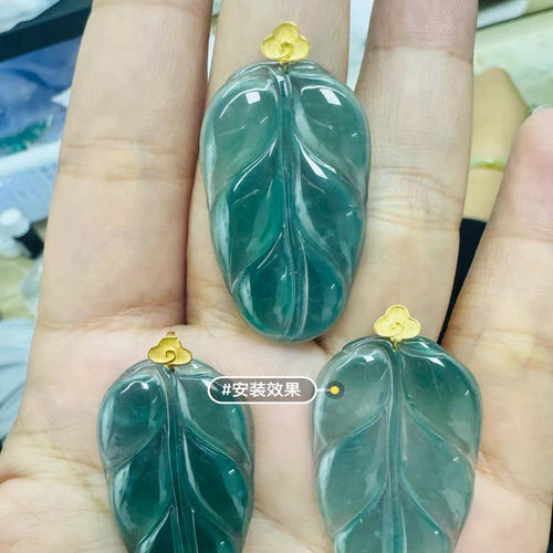 18K金扣祥云Au750K黄色K31 多样性发其一不含玉石，发货只发夹扣