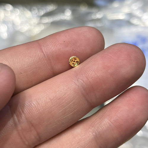 纯18K金配件路路通花丝莲花潘拉拉Au750手链扣头配饰配件P152