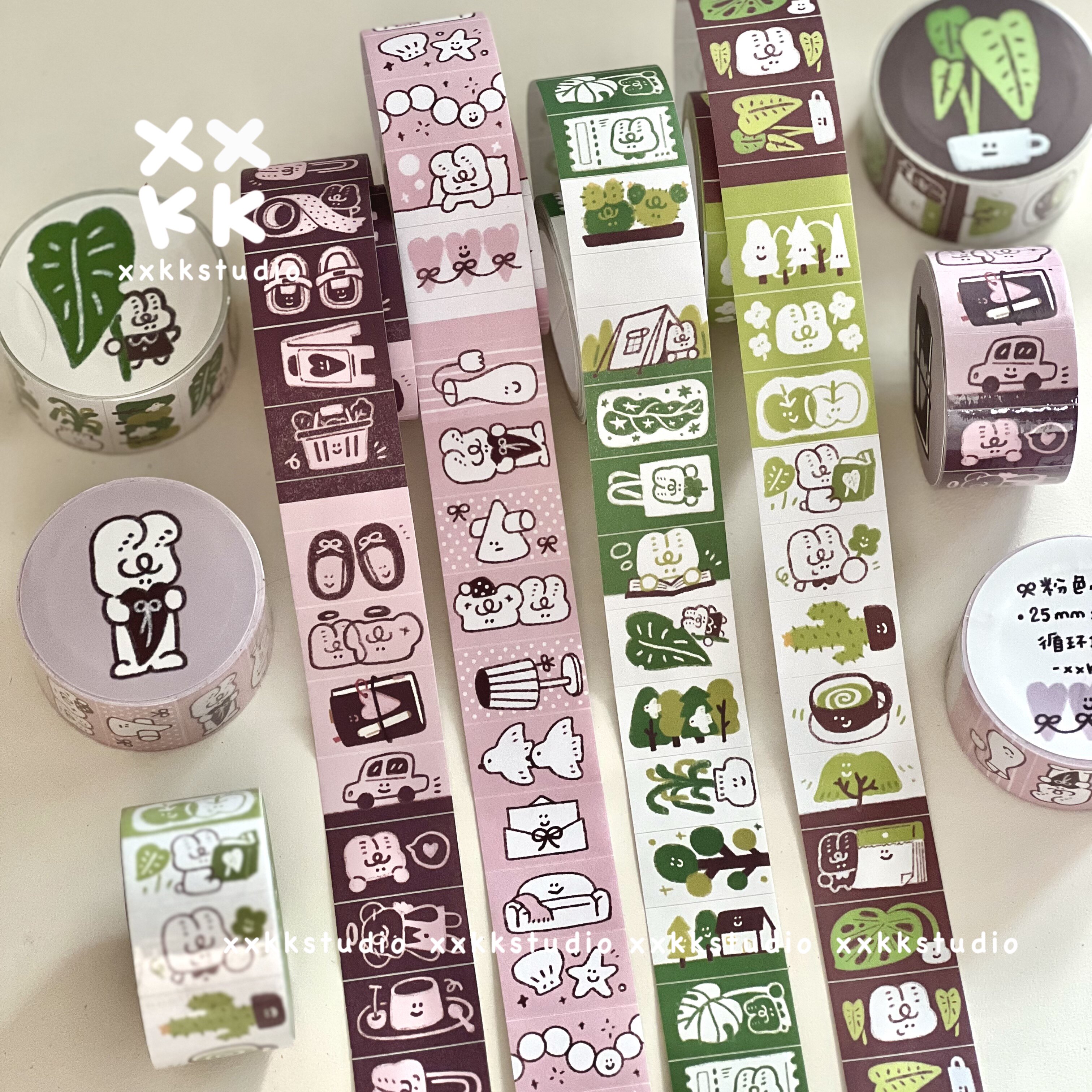 xxkk炫炫酷酷丨原创书写纸切膜标签贴贴纸