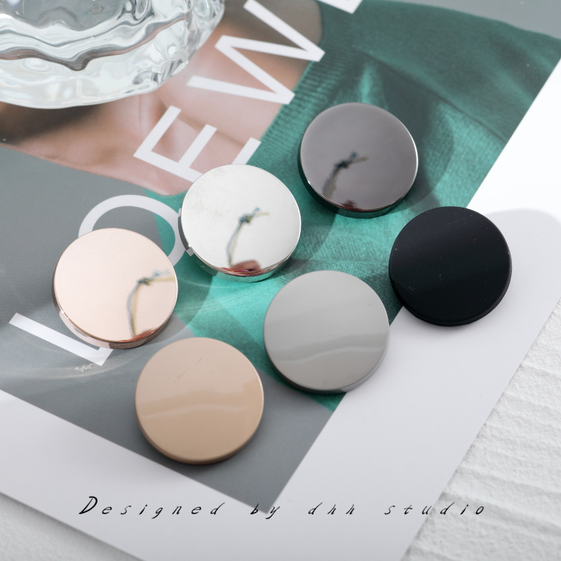 金属平面纽扣镜面扣光面扣平扣合金手缝脚扣西装外套风衣大衣扣子