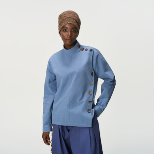 CNEW 寂照无尘斜襟手缝椰壳扣改良剑道服棉麻混纺衬衫夹克男女款