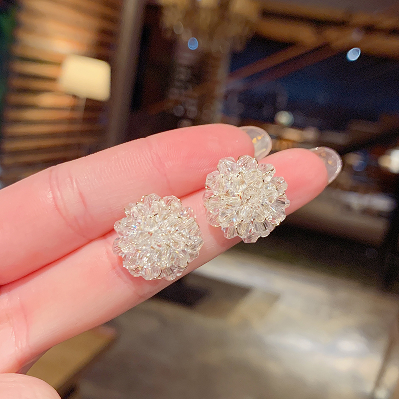 清新水晶球百搭网红高级感耳钉