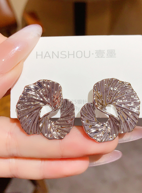欧美夸张耳钉金属冷淡风耳环