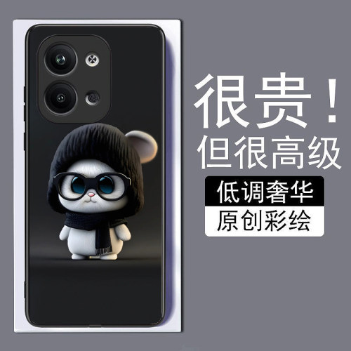 卡通小兔适用opporeno9手机壳8pro+真我A976K10X新款7se钢化玻璃a73全包72防摔A57A1pro保护套r17简约GTneo