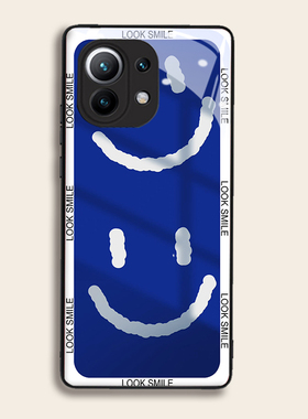蓝色微笑适用小米12pro手机壳11ultra10青春cc9红米note11+k5040s