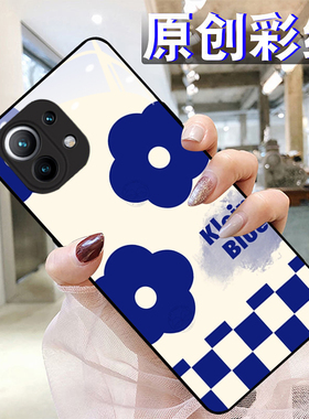 蓝色小花适用小米12pro手机壳11ultra10青春cc9红米note11+k5040s
