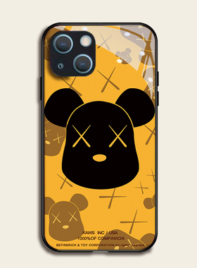 老花暴力熊适用苹果13pro手机壳12max11钢化玻璃iphone硅胶xr7sx8