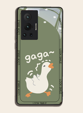 绿色鸭子适用vivox70pro手机壳60+/50iQOO5液态x30钢化玻璃s12pro