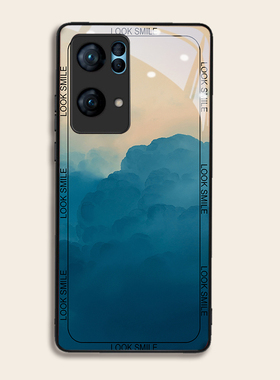 梦幻云朵适用OPPOreno7pro+手机壳6/5硅胶96findR17钢化玻璃a7293