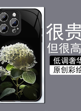 水润光花适用苹果14plus手机壳13promax全包边12pro网红iPhone11钢化玻璃7XS个性MAX高级感XR防摔8磨砂6plu