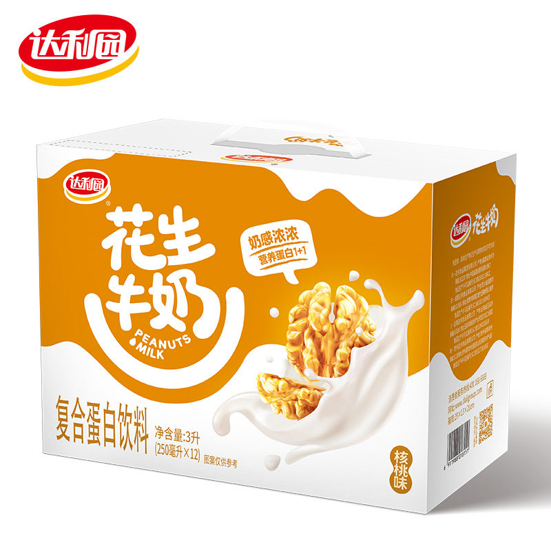 达利园核桃味花生牛奶250ml*12盒