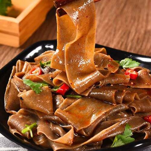 网红荞麦面皮粗粮代餐脂轻卡免煮麻酱酸辣面皮方便饱腹速食