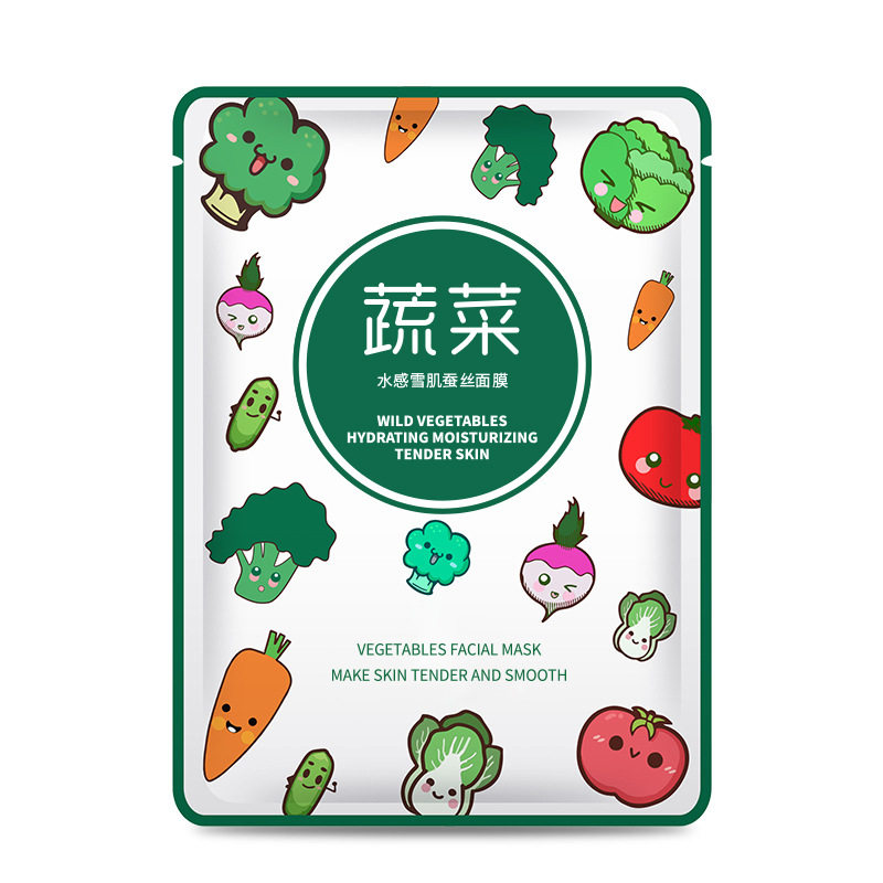 补水果蔬透润水嫩弹滑紧致野菜面膜锁水毛孔蚕丝雪肌面膜水感