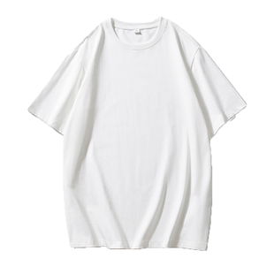 白色t恤情侣款纯色纯白百搭宽松内搭半袖短袖T恤衫男生情侣上衣服