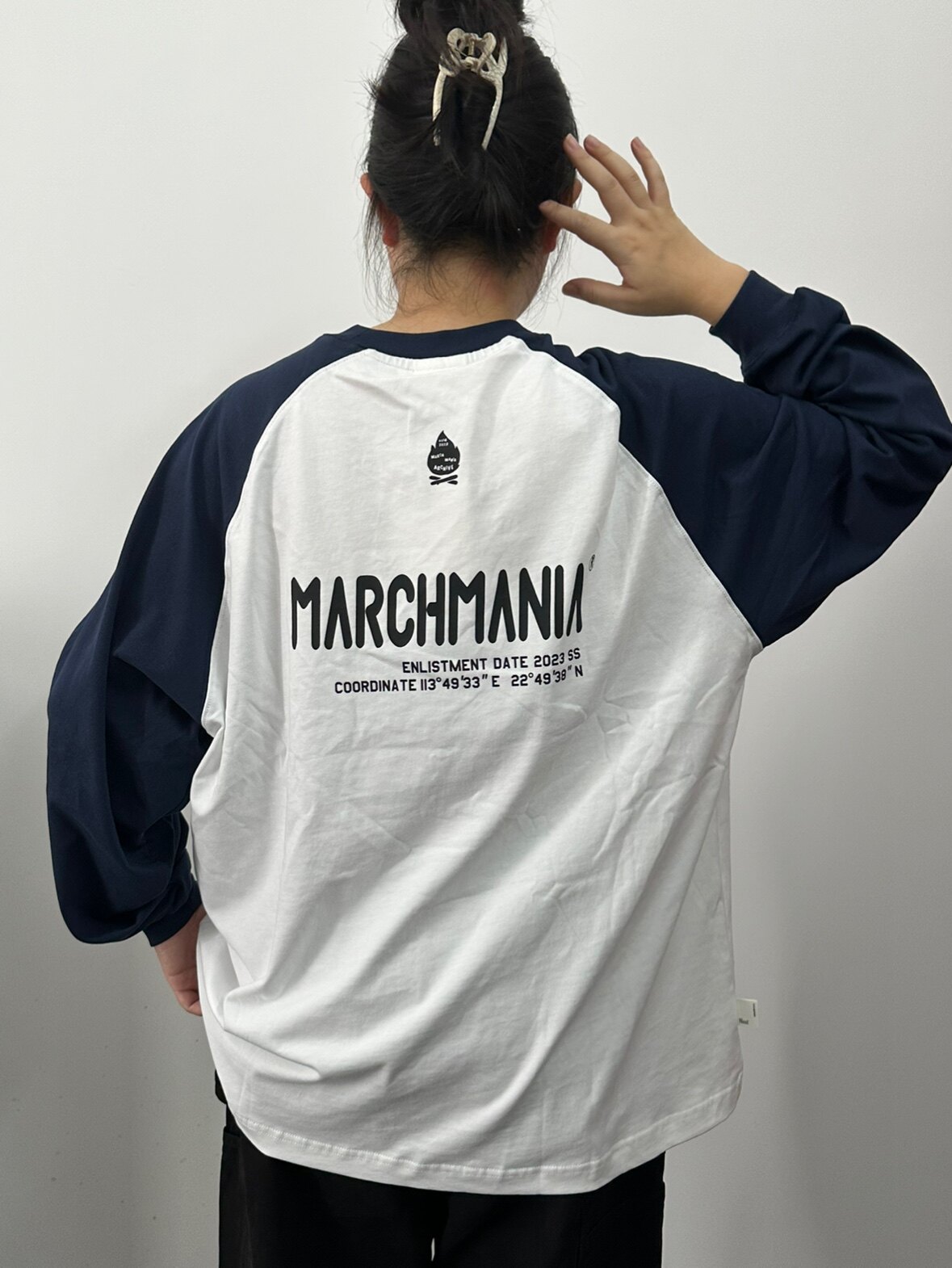 MARCHMANIA长袖插肩袖拼接