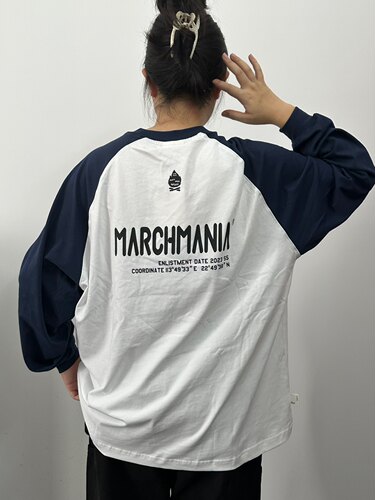 MARCHMANIA长袖插肩袖拼接