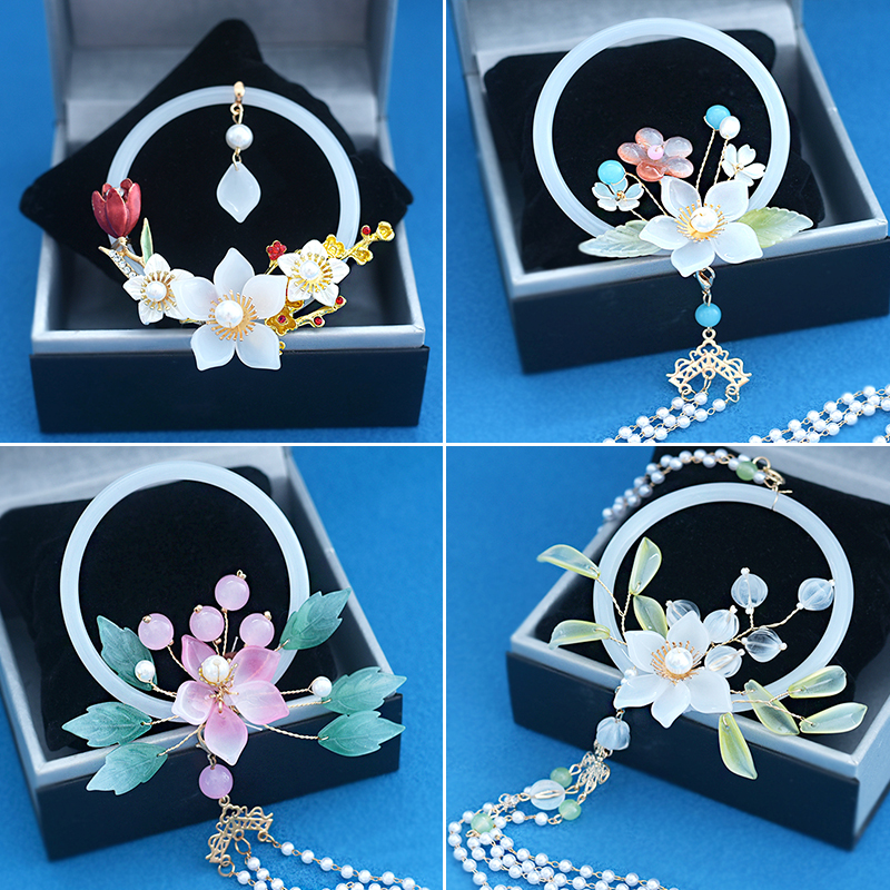 发圈+发簪合金民族风旗袍精致