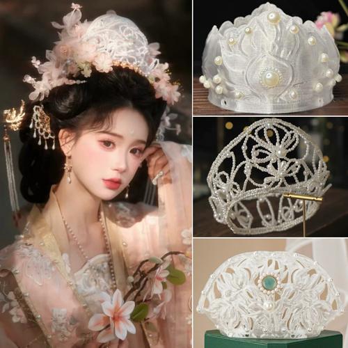 宋制汉服超仙立体3D打印发冠发饰