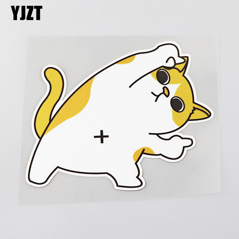 yjzt 创意汽车贴纸个性橘猫动物卡通猫咪遮盖划痕cs1211