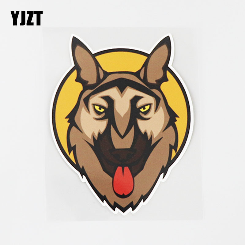 yjzt 个性动物狼狗汽车贴纸玻璃装饰防水改装车身贴纸 cs0697