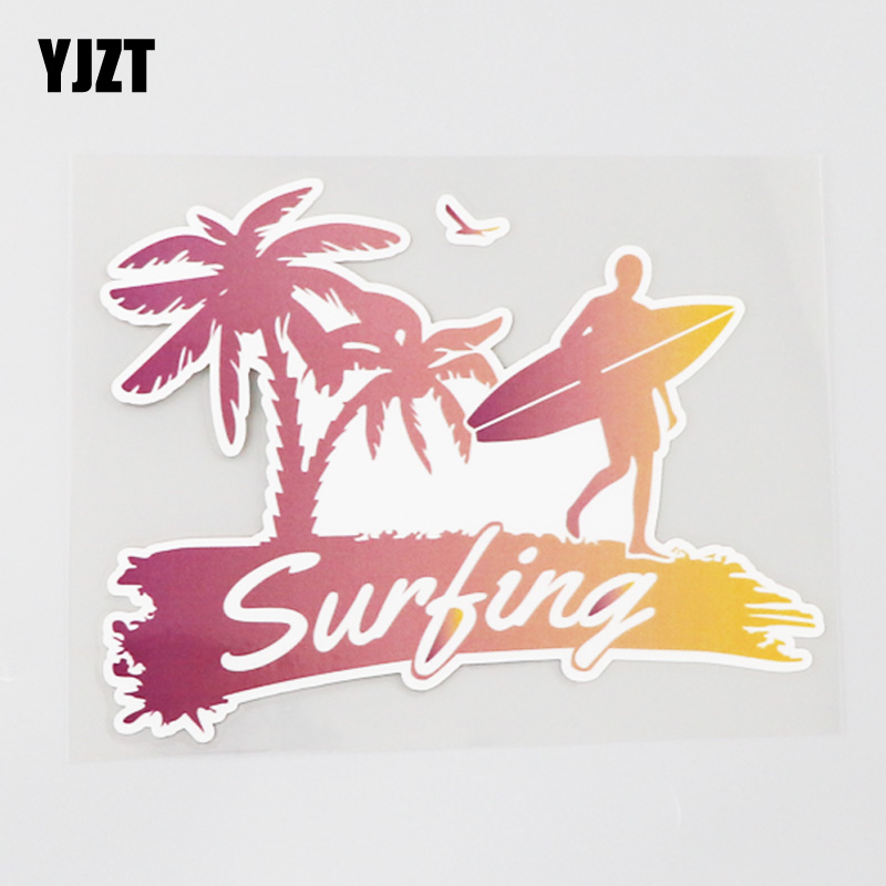 YJZT 夕阳余晖冲浪SURFING 创意运动汽车潮贴 炫酷装饰贴 CS9376