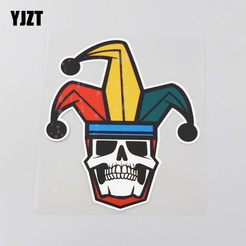yjzt 创意骷髅头小丑个性趣味汽车装饰贴纸 炫酷恶搞潮贴 cst626
