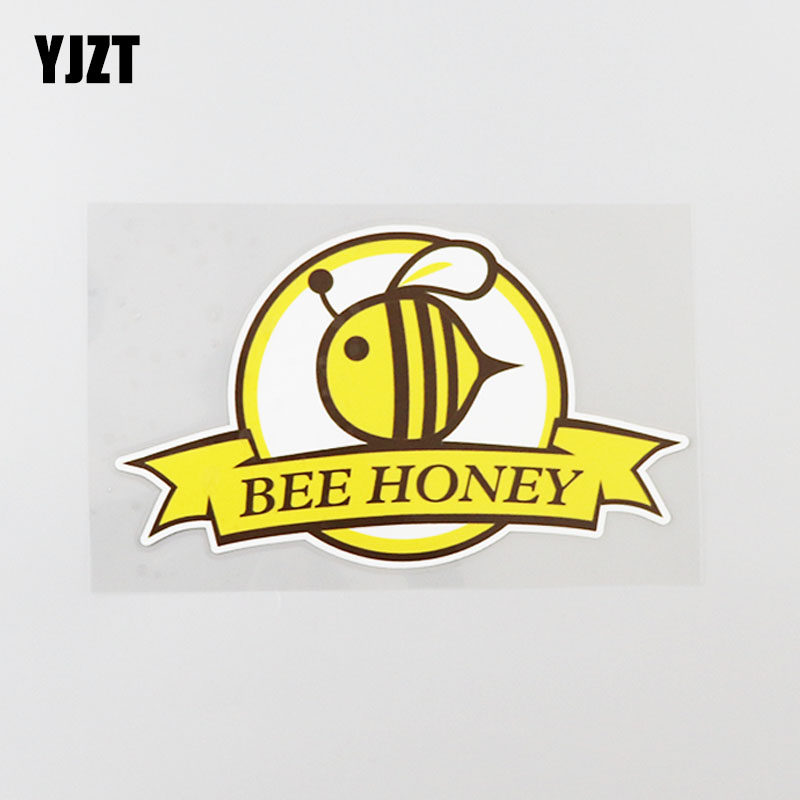 yjzt 汽车动物蜜蜂bee honey可爱卡通装饰划痕车贴 cs0908