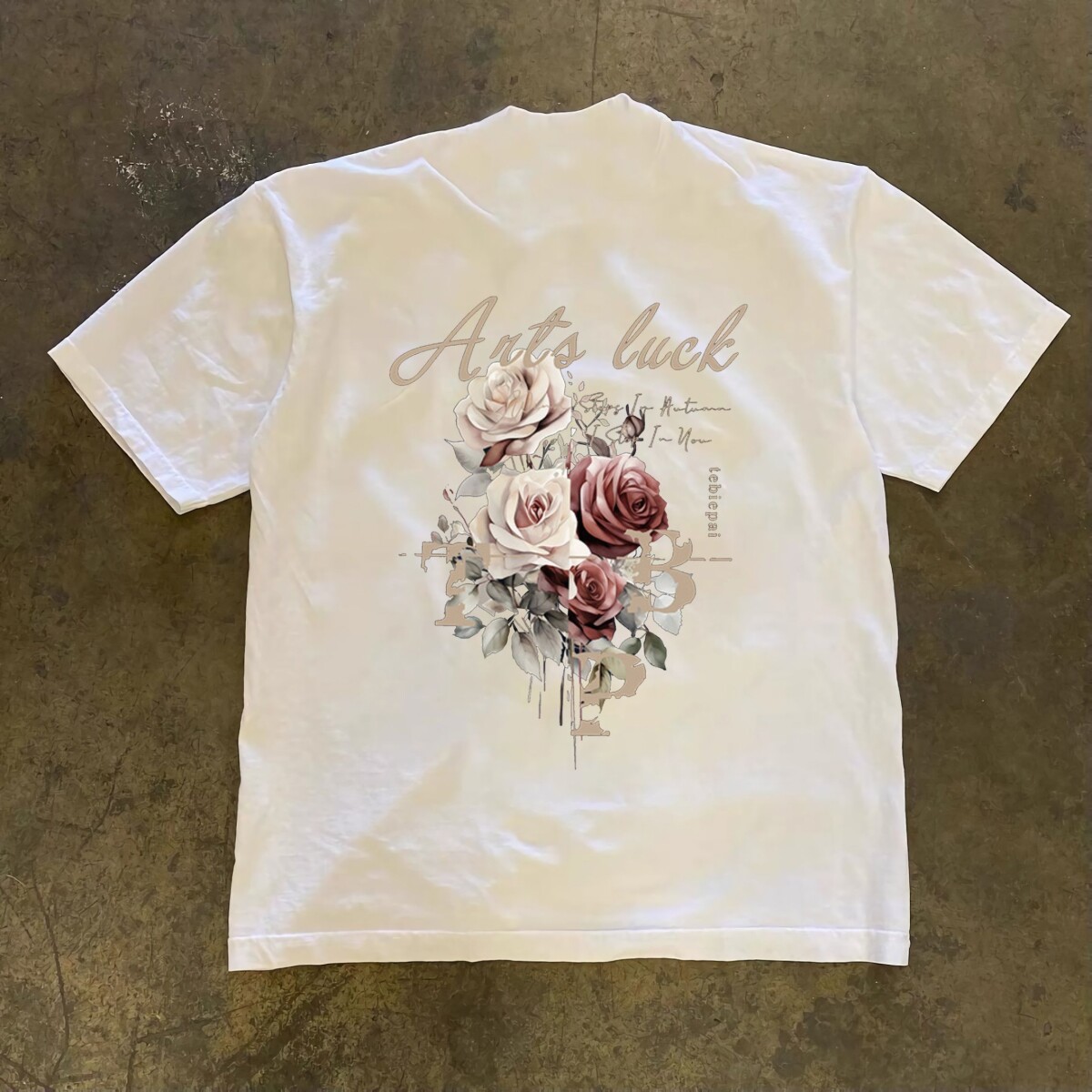 夏季创意潮牌印花重磅短袖t恤男款美式新款宽松圆领痞帅上衣