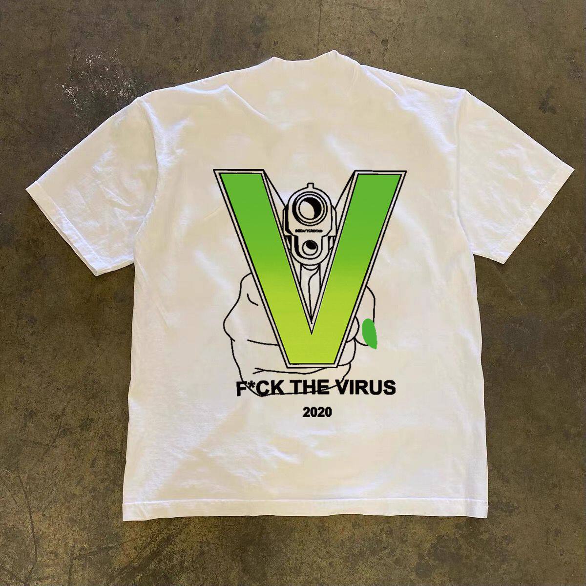 美式痞帅重磅印花短袖T恤青年男女款夏季ins潮牌宽松圆领上衣