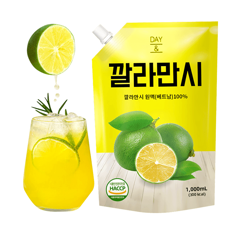 卡曼橘原液1L大袋装韩国进口
