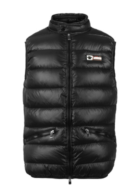 HELLEN&WOODY奢侈品羽绒马甲男装秋冬新款白鸭绒无袖收口马甲