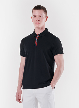 Hellen woody男装奢侈品春夏新款短袖POLO衫纯棉翻领半袖修身男