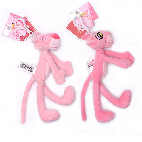 粉红豹毛绒钥匙扣挂件包包挂件