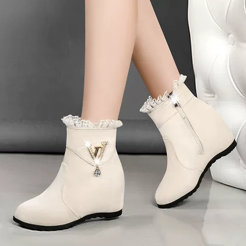 Martens, демисезонные короткие сапоги, флисовые высокие туфли, подходит для подростков