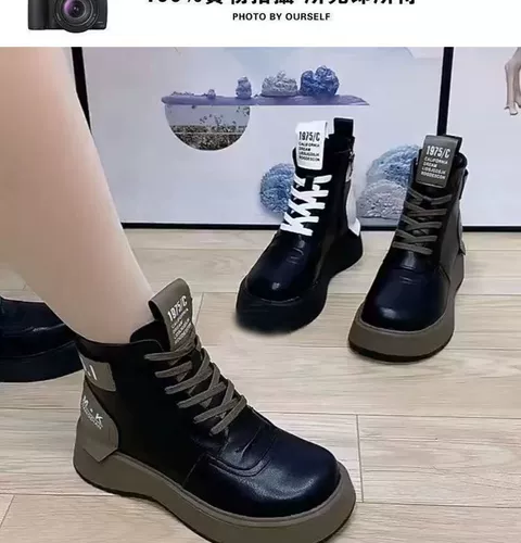 Martens, низкие модные короткие сапоги для отдыха в английском стиле, ботинки на платформе, коллекция 2022, мягкая подошва, в британском стиле