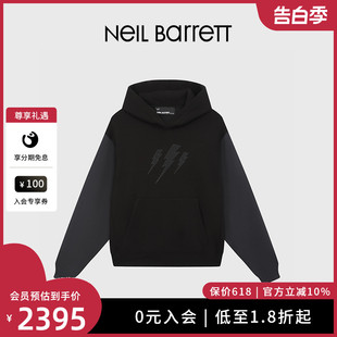 闪电系列 NEIL BARRETT 拼接卫衣 尼奥贝奈特2023秋冬新款 男式