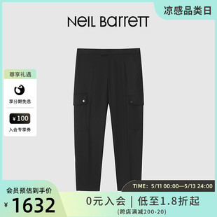 尼奥贝奈特22秋冬男式 黑色休闲长裤 BARRETT NEIL