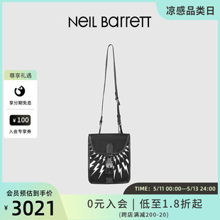 经典 闪电 NEIL 黑色斜挎包 BARRETT 尼奥贝奈特22秋冬男式