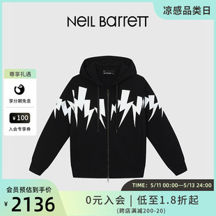 BARRETT NEIL 连帽拉链卫衣 闪电系列 尼奥贝奈特2023春夏男式