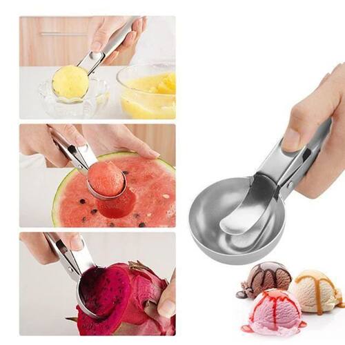 Multifunctional Ice Cream Spoons Stainless Steel Dual-Purpos