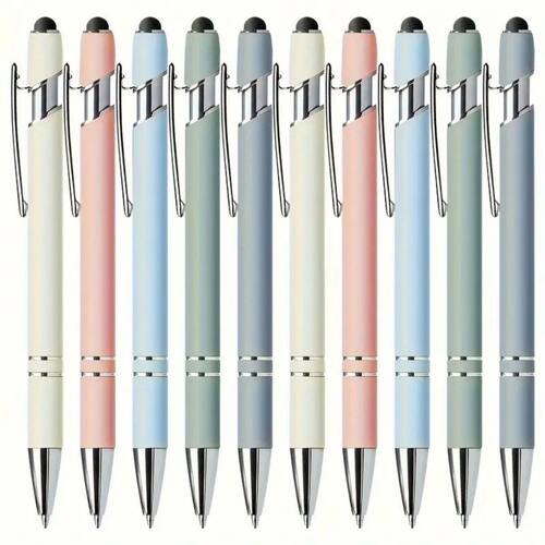 Metal-sprayed Ballpoint Pen Aluminum Pole Beauty Pen Capacit